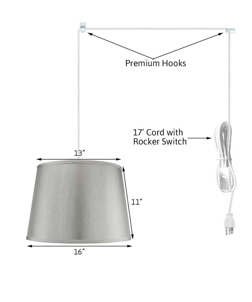 2 Light Swag Plug-In Pendant with Diffuser 13x16x11