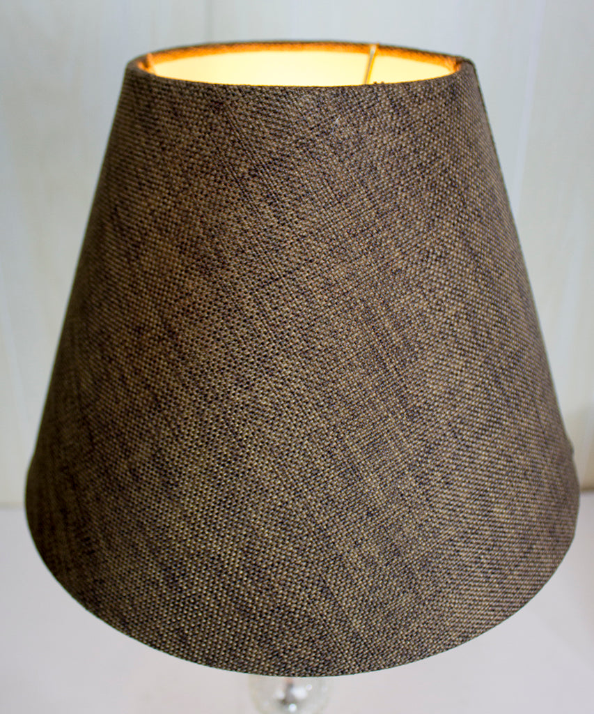 6x12x9 Hard Back Empire Lamp Shade - Chocolate Burlap