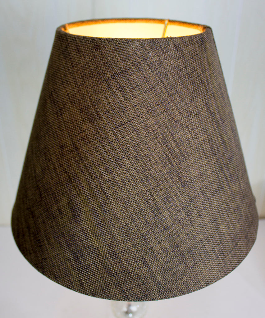 6x12x9 Hard Back Empire Lamp Shade - Chocolate Burlap