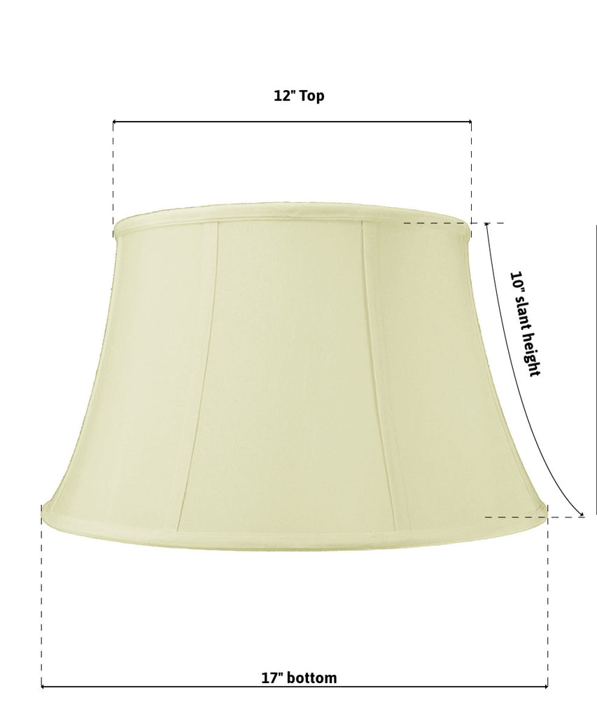 12x17x10 SLIP UNO FITTER Egg Shell Floor Shantung Lampshade