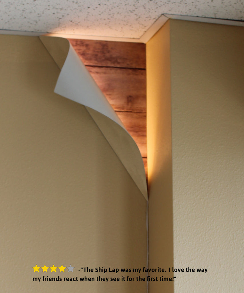 Big Reveal LED Corner Light 18" White Curved Metal