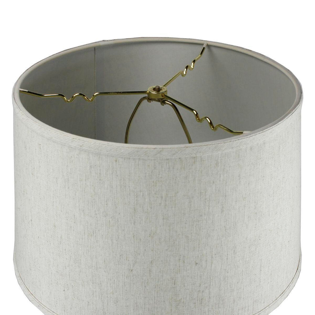 Shallow Drum 1 Light Swag Plug-In Pendant Hanging Lamp Textured Oatmeal