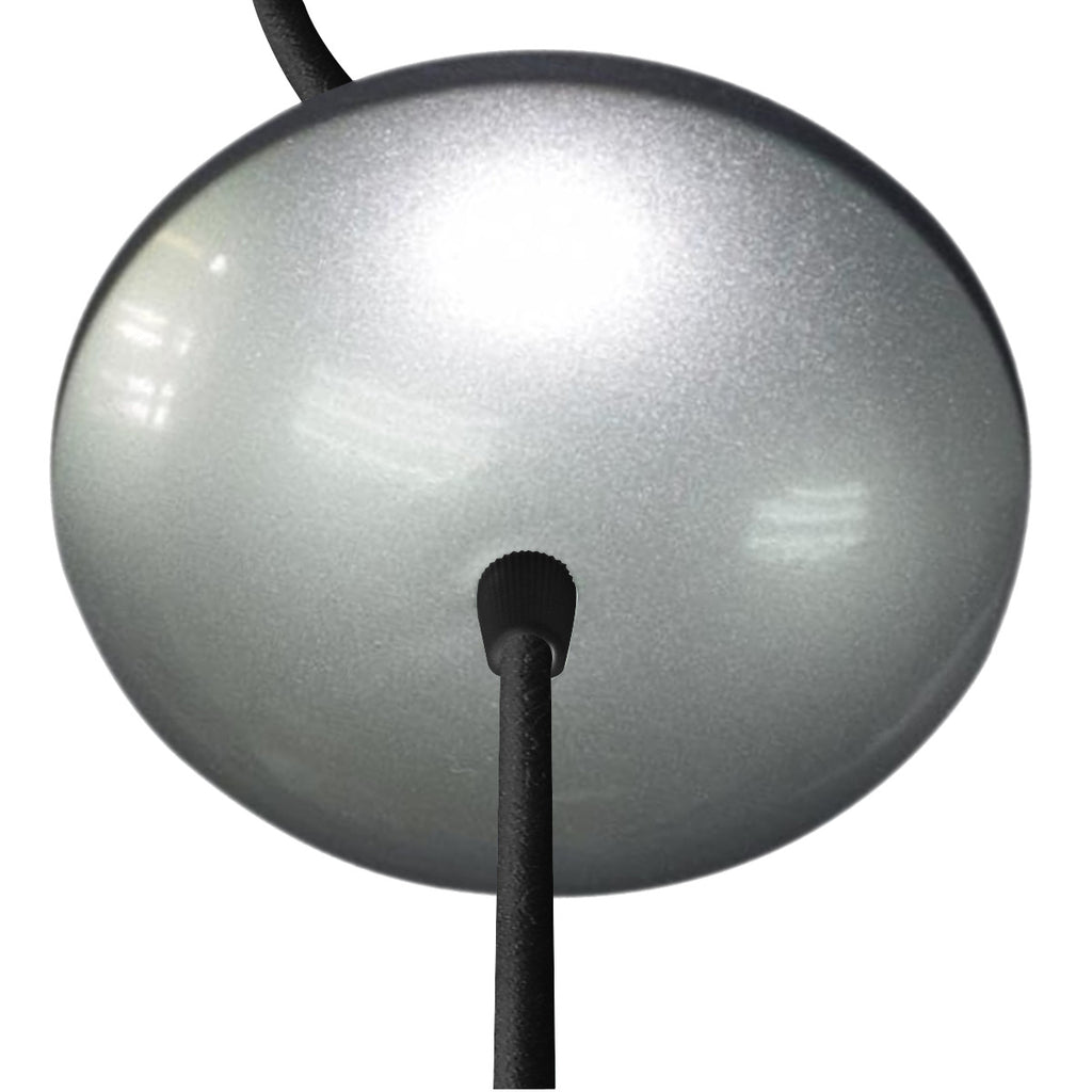 Silver Canopy Kit by Home Concept- Convert plug in swag pendant to hardwire ceiling light in seconds - Includes everything you need. Turn that temporary hanging light to a permanent fixture today