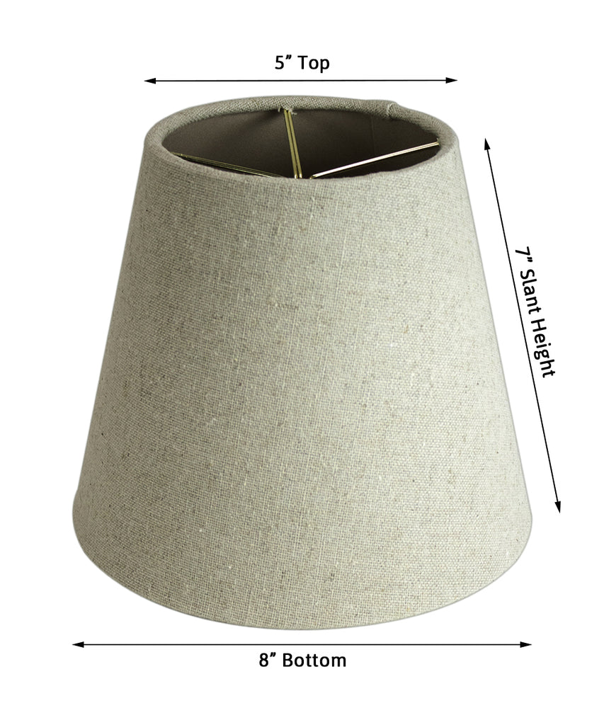 5x8x7 Empire Sand Linen Edison Clip Lampshade