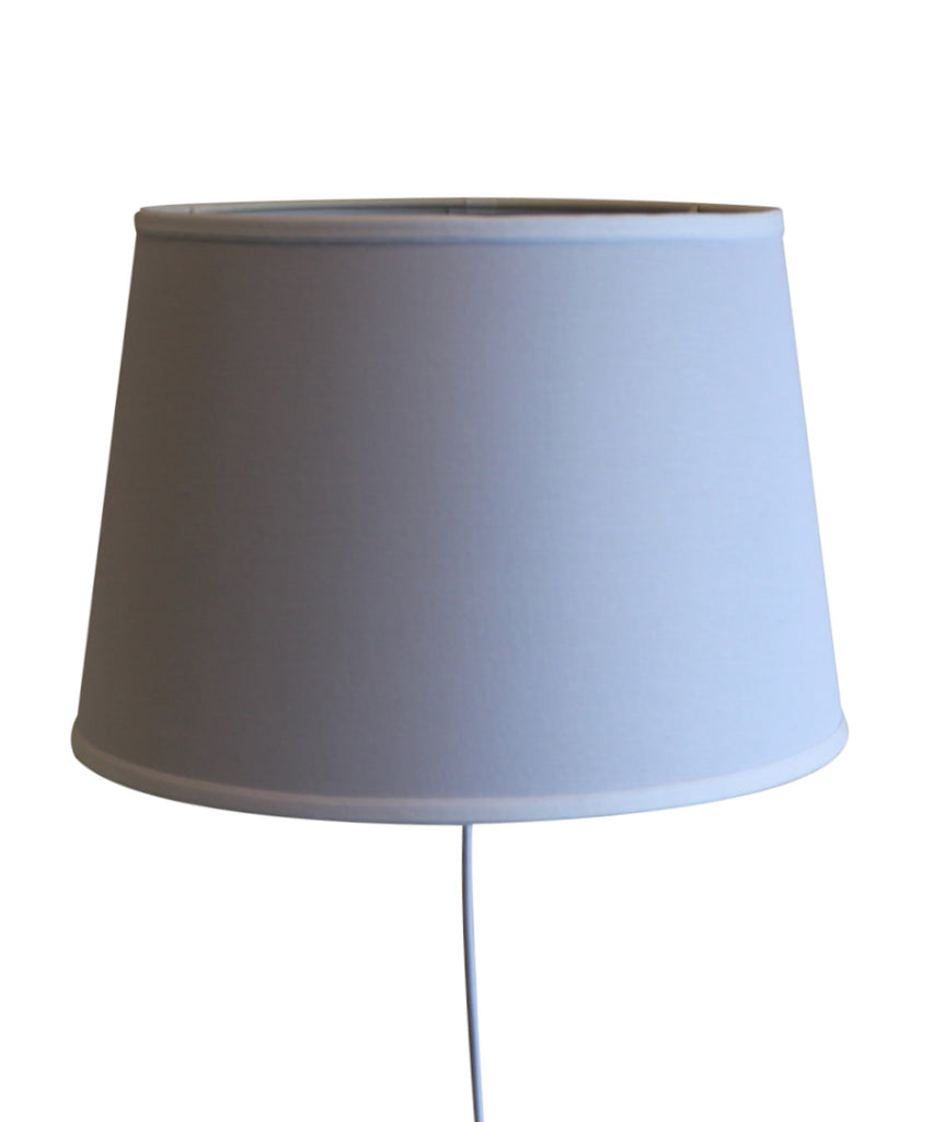 Floating Shade Plug-In Wall Light White Fabric 13x16x11
