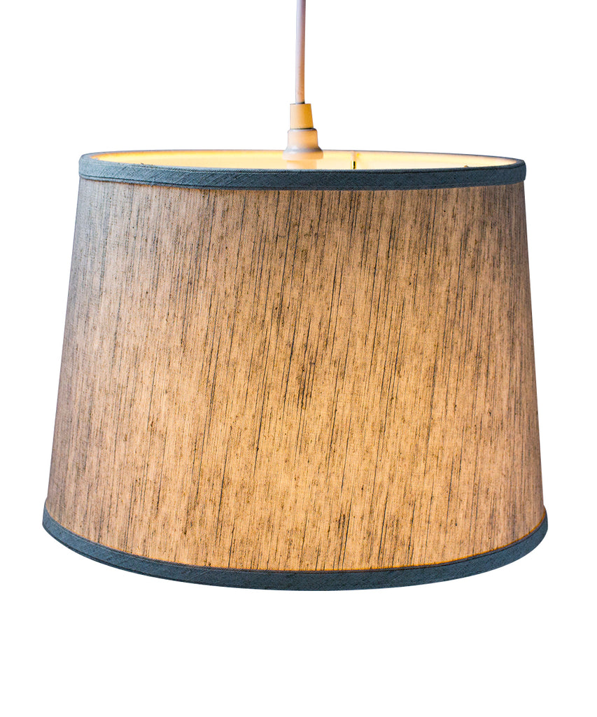 Textured Oatmeal 1 Light Swag Plug-In Pendant Hanging Lamp 12x14x10