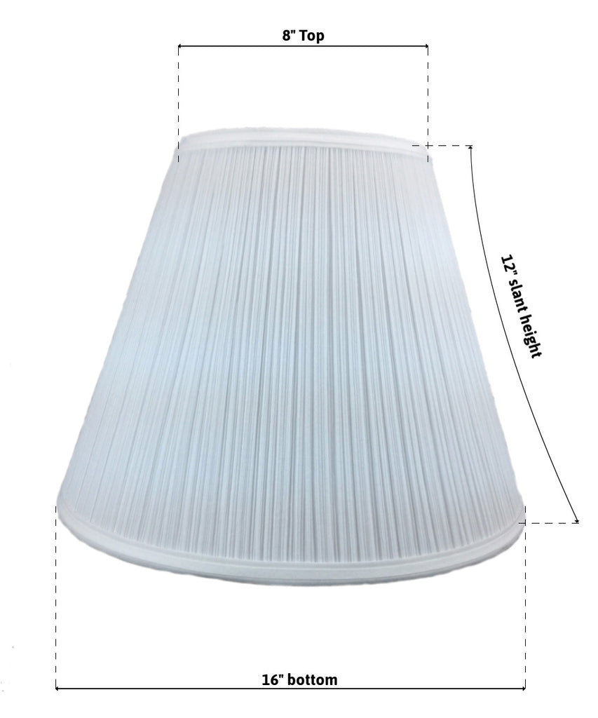 8x16x12 SLIP UNO FITTER White Empire Mushroom Pleat Hardback