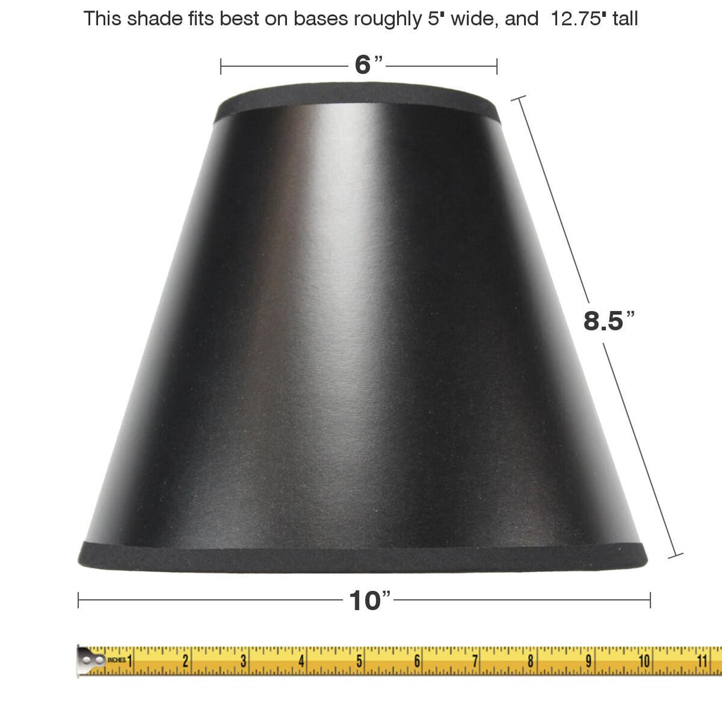 5x10x8.5 Black Parchment Empire Lampshade