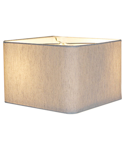 14x14x9 Rounded Corner Premiere Hardback Shallow Square Drum Lampshade Textured Oatmeal