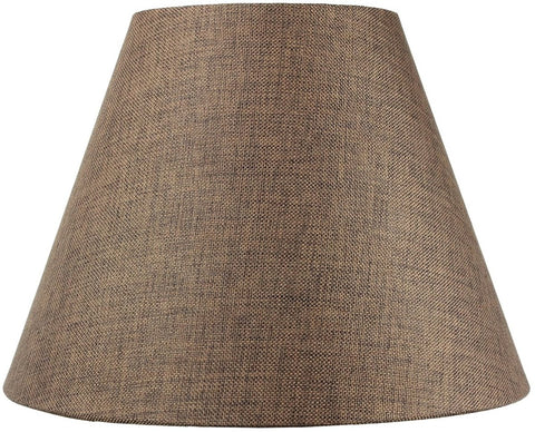 8x16x12 SLIP UNO FITTER Hard Back Empire Lampshade - Chocolate Burlap