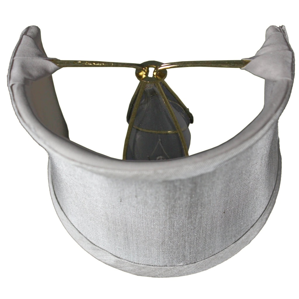 4x4x4 Crisp Shantung Clip-On Sconce Half-Shell Lamp shade Grey