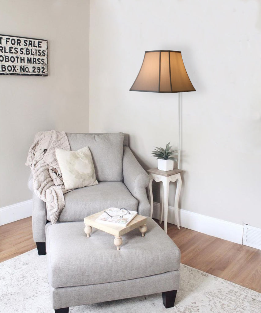 Floating Shade Plug-In Wall Light Eggshell 9x16x12