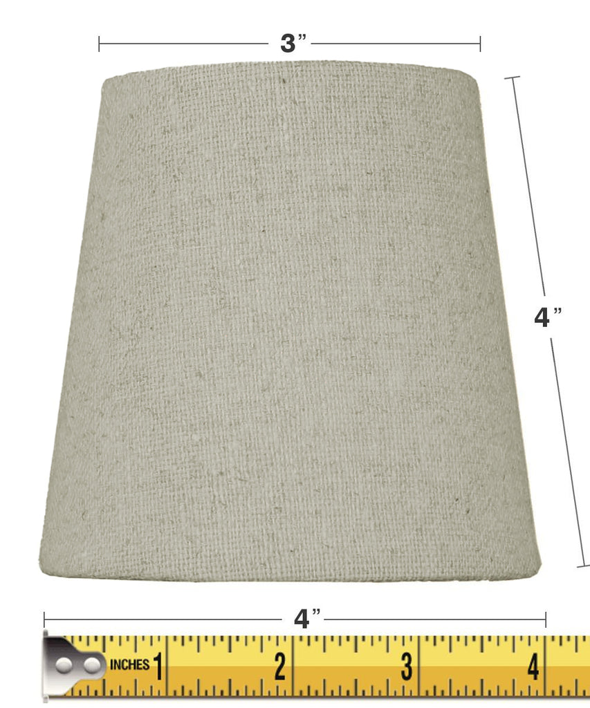 3x4x4 Chandelier Sand Linen Clip-On Lampshade