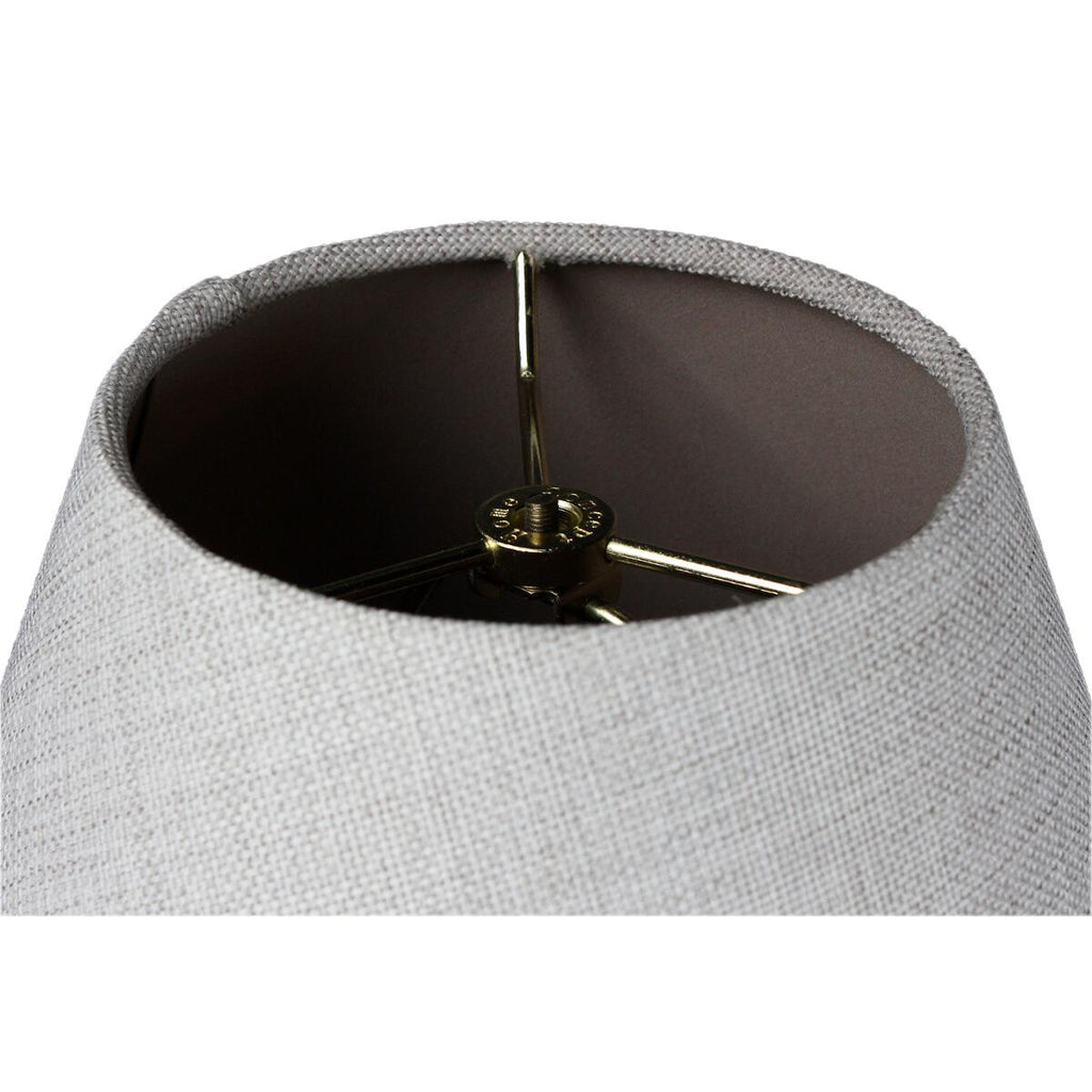 6x12x9 Slip Uno Fitter Hard Back Empire Lamp Shade - Khaki Burlap