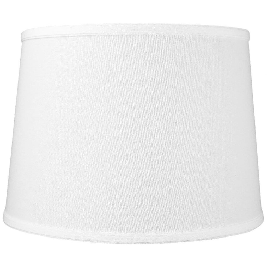 12x14x10 White Linen Drum Lampshade