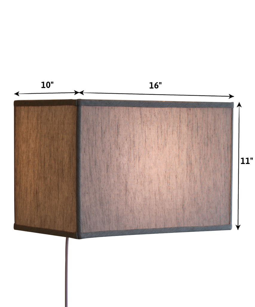 Floating Shade Plug-In Wall Light Textured Oatmeal (10x16) (10x16) x 11