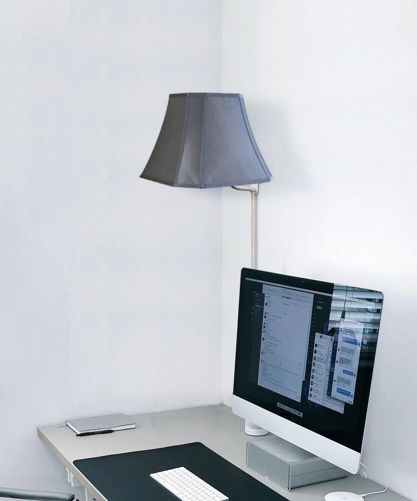 Floating Shade Plug-In Wall Light Gray 9x16x12