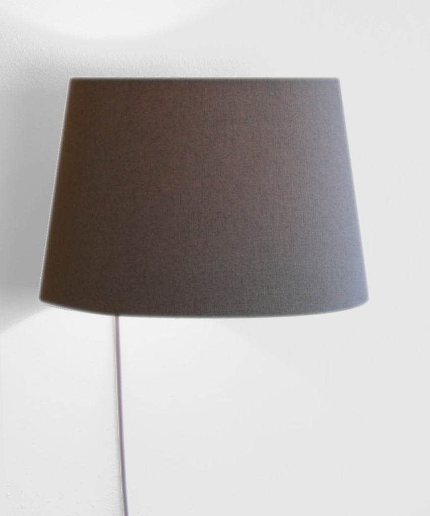 Floating Shade Plug-In Wall Light Sand Linen 13x16x11