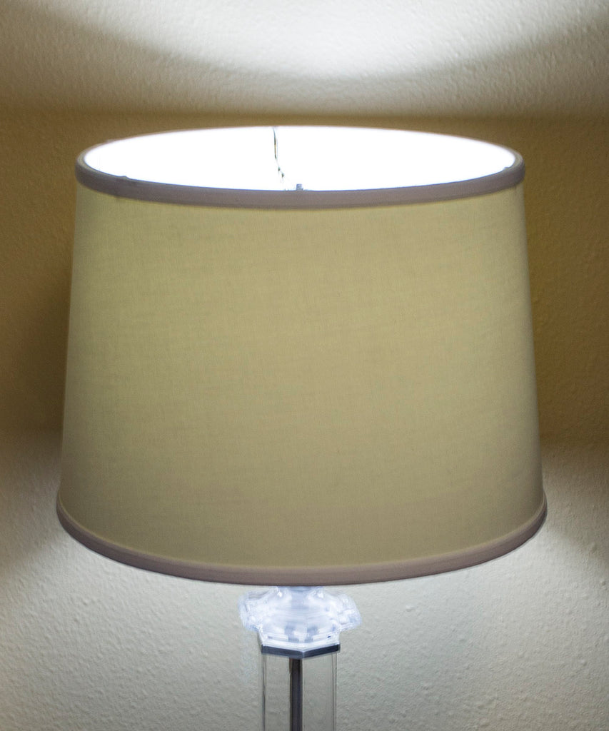 12x14x10 White Linen Drum Lampshade