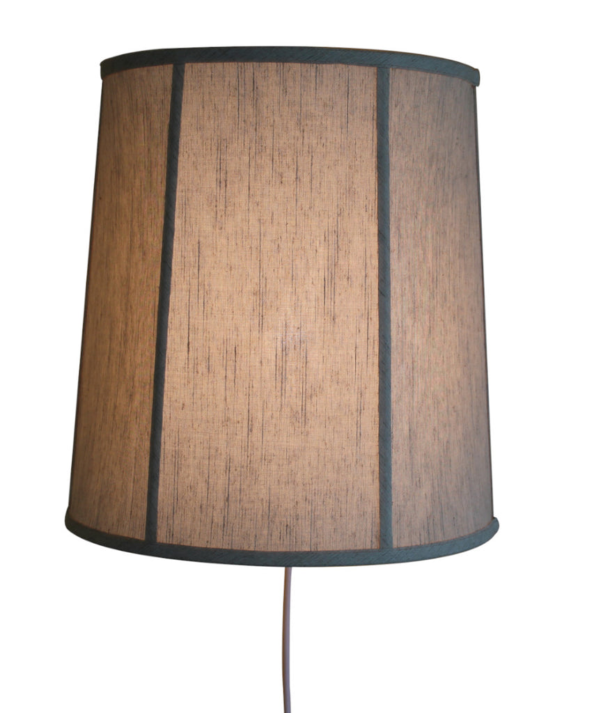 Floating Shade Plug-In Wall Light Textured Oatmeal 12x14x15