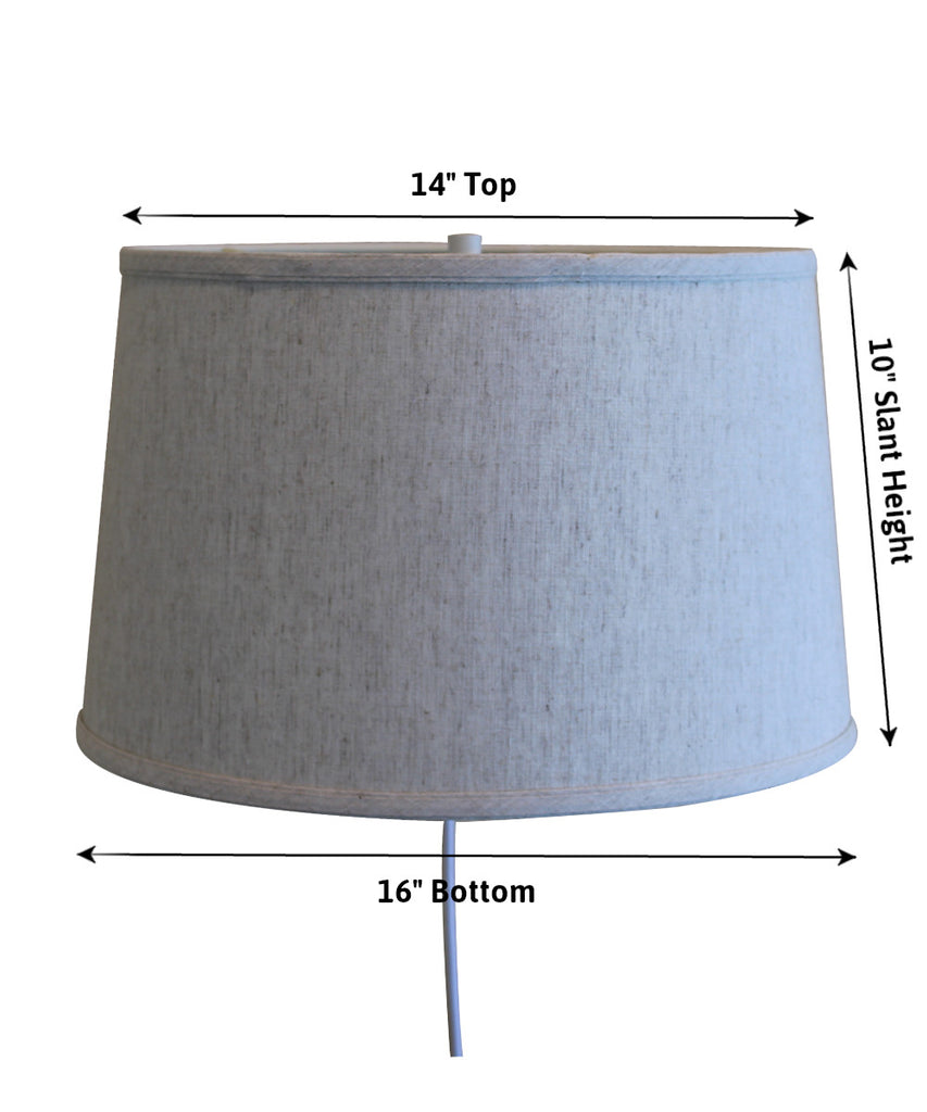 Floating Shade Plug-In Wall Light Textured Oatmeal 14x16x10