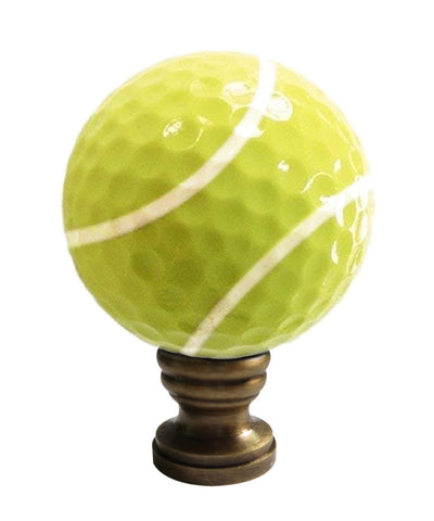 Tennis Ball Lamp Finial, Yellow, 2.25"h