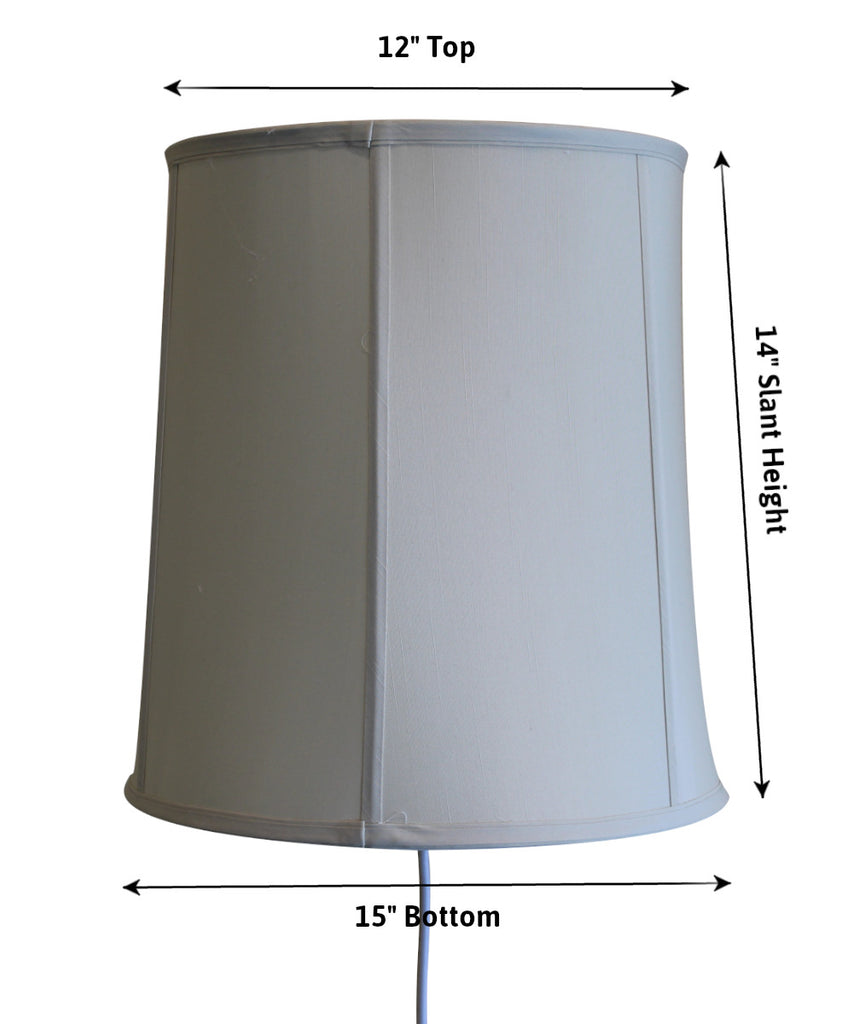 Floating Shade Plug-In Wall Light Eggshell 12x14x15