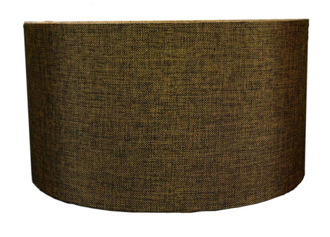 Chocolate Burlap Hardback Drum Lampshade 14"x14"x07"