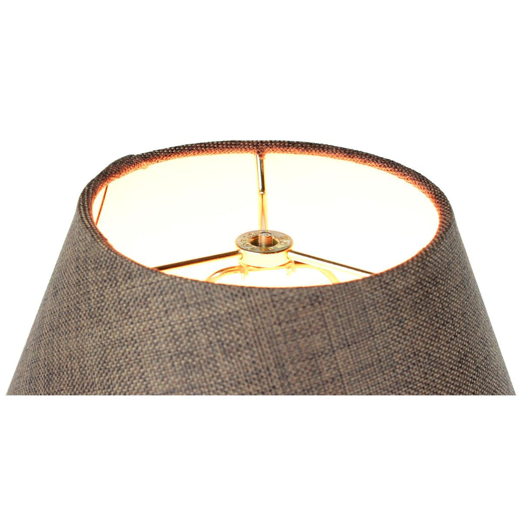 6x12x9 Slip Uno Fitter Hard Back Empire Lamp Shade - Chocolate Burlap