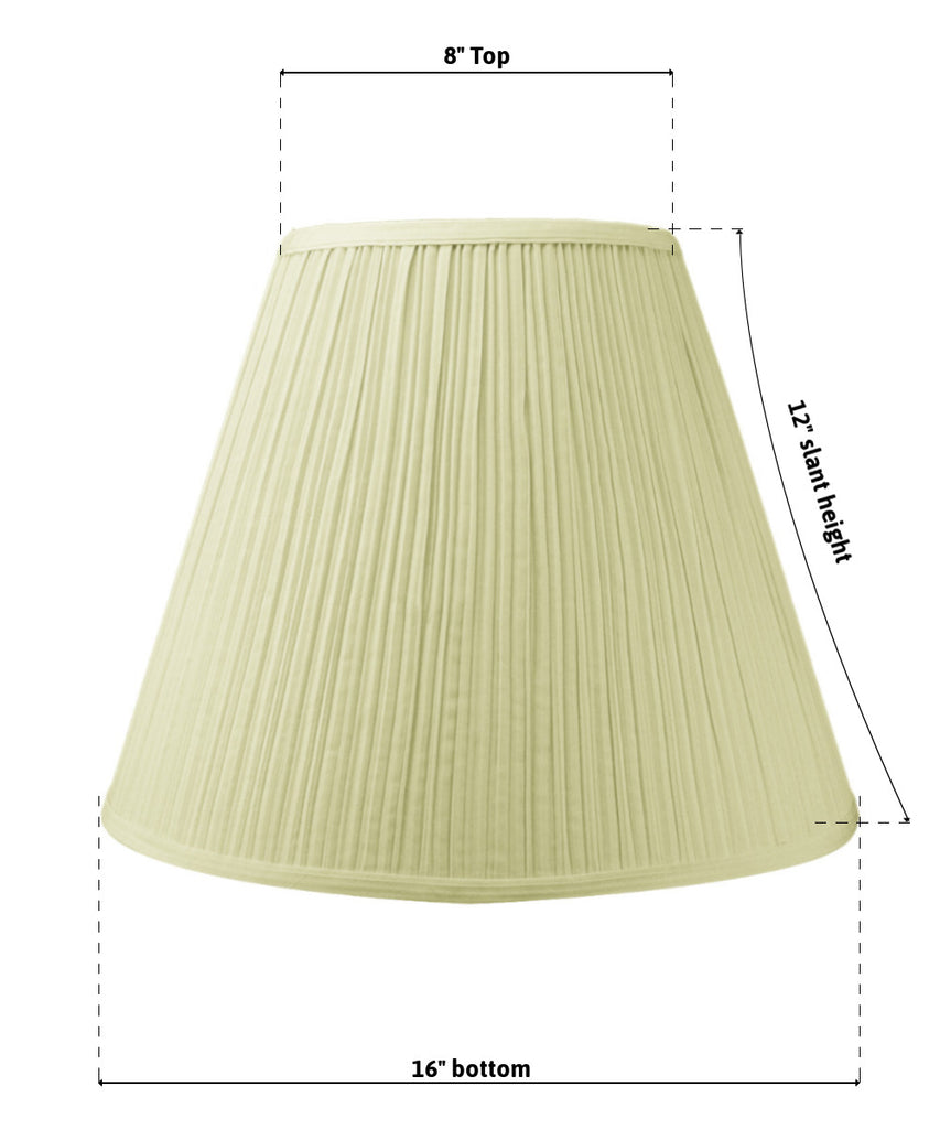 8x16x12 SLIP UNO FITTER Empire Coolie EggShell Mushroom Pleat Hardback Shade