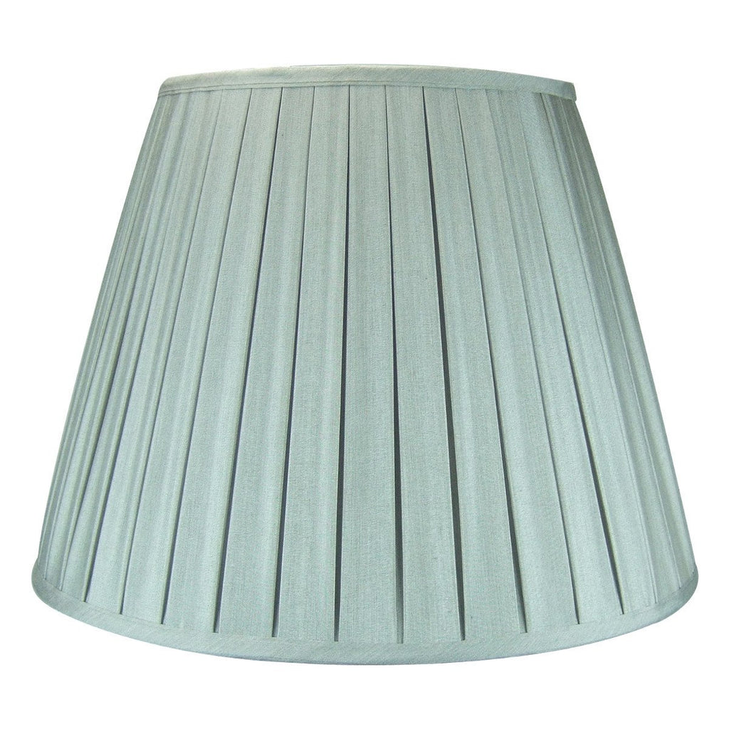 Empire Box Pleat Shantung Gray 2 Light Swag Plug-In Pendant with Diffuser