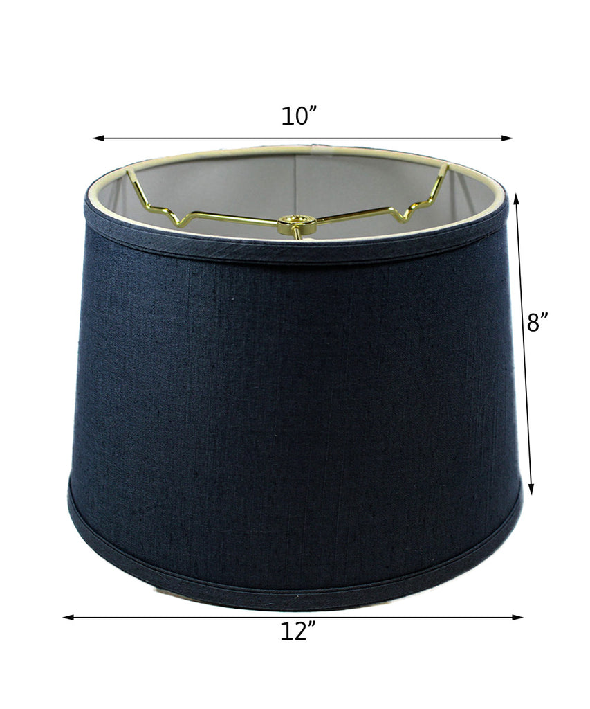 Hardback Shallow Drum Lamp Shade 10x12x8 Textured Slate