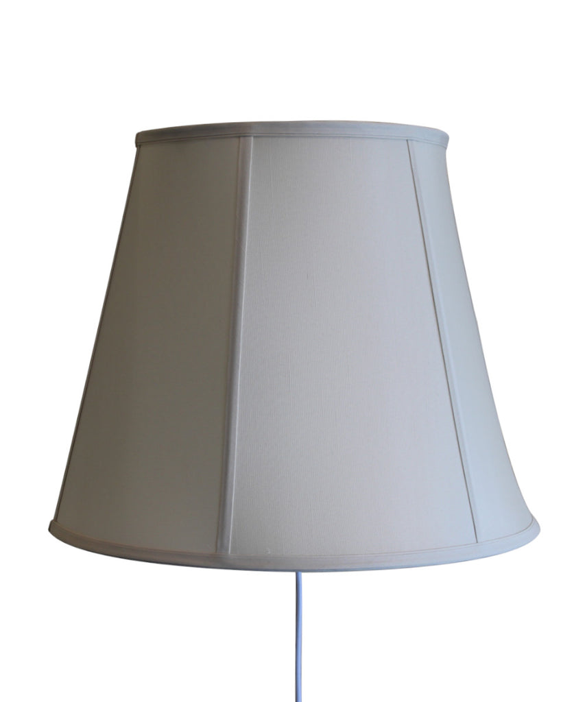 Floating Shade Plug-In Wall Light Eggshell Fabric 10.75x17x14