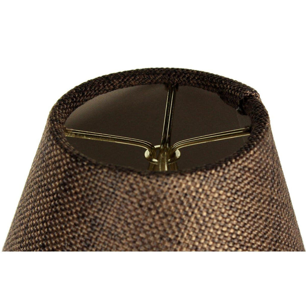 3x6x5 Chocolate Burlap Chandelier Lampshade