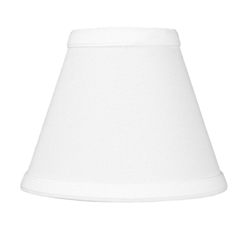 3x6x5 Chandelier White Linen Clip-On Lampshade