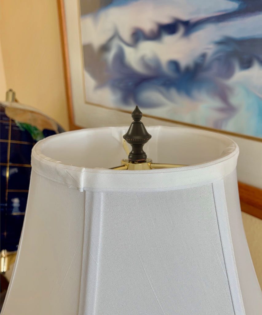 Beaded Knob Lamp Shade Lamp Finial Spire Oiled Bronze 1.5"h