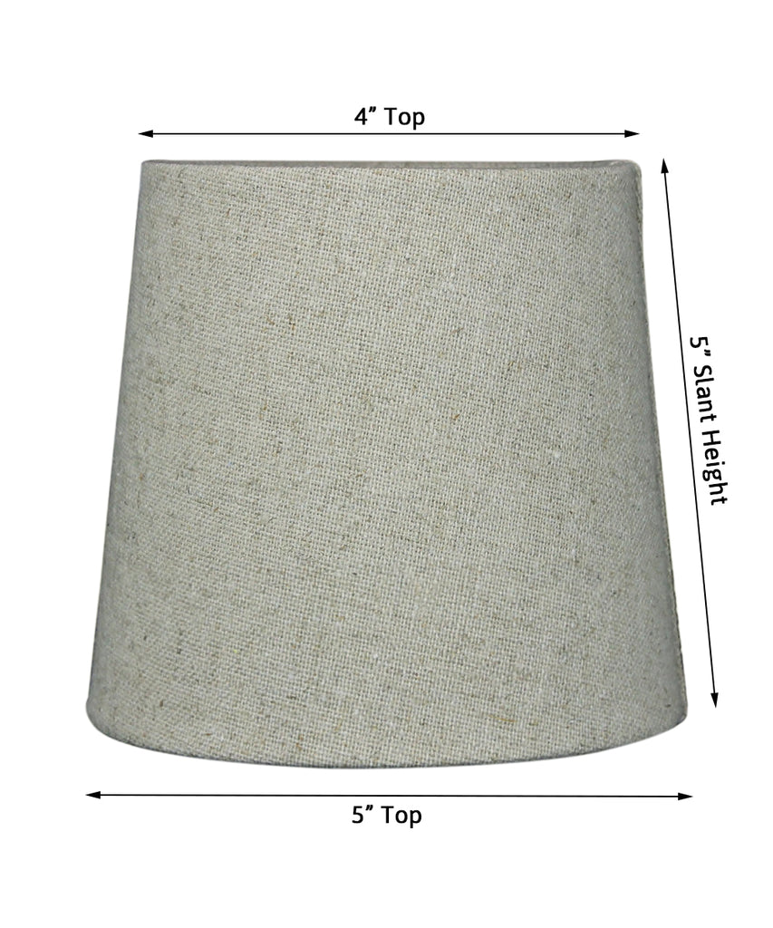 5x6x5 Sand Linen Drum Chandelier Clip-On Lampshade