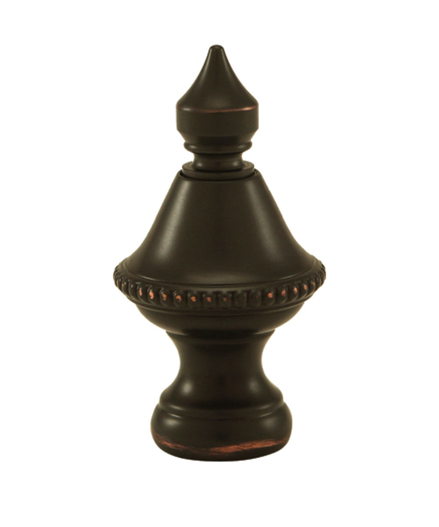 Beaded Knob Lamp Shade Lamp Finial Spire Oiled Bronze 1.5"h