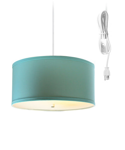 Island Paridise Blue 2 Light Swag Plug-In Pendant with Diffuser