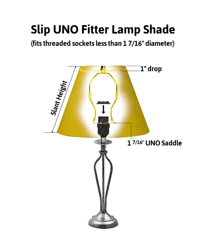 6x12x9.5 Slip Uno Fitter Bold Black with True Gold Lining Hard Back Empire Lampshade