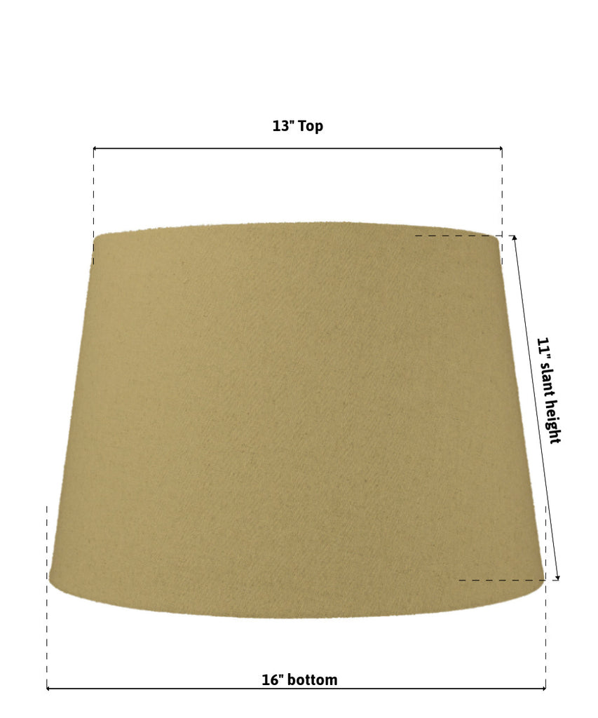 13x16x11 SLIP UNO FITTER Sand Linen Floor Lampshade