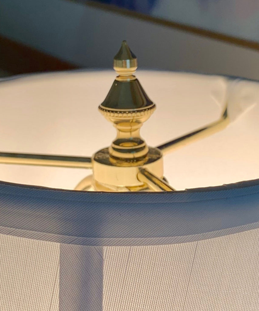 Beaded Knob Spire Lamp Finial Polished Brass 1.5"h
