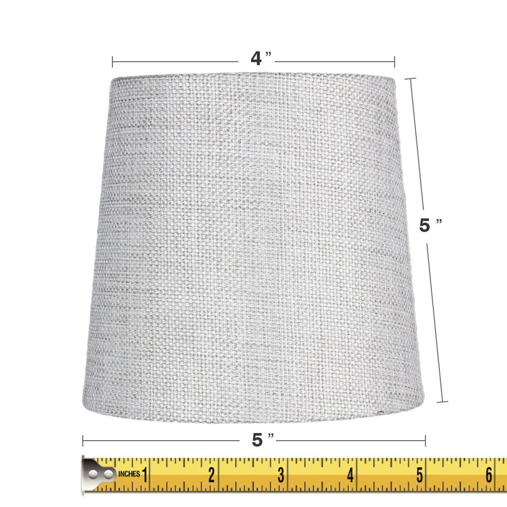 5x6x5 Khaki Burlap Drum Chandelier Clip-On Lampshade