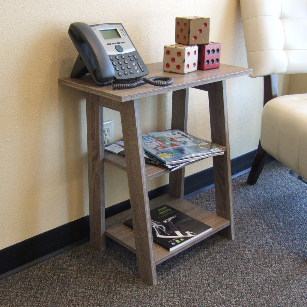 Ladder Chairside EndTable Rustic Gray