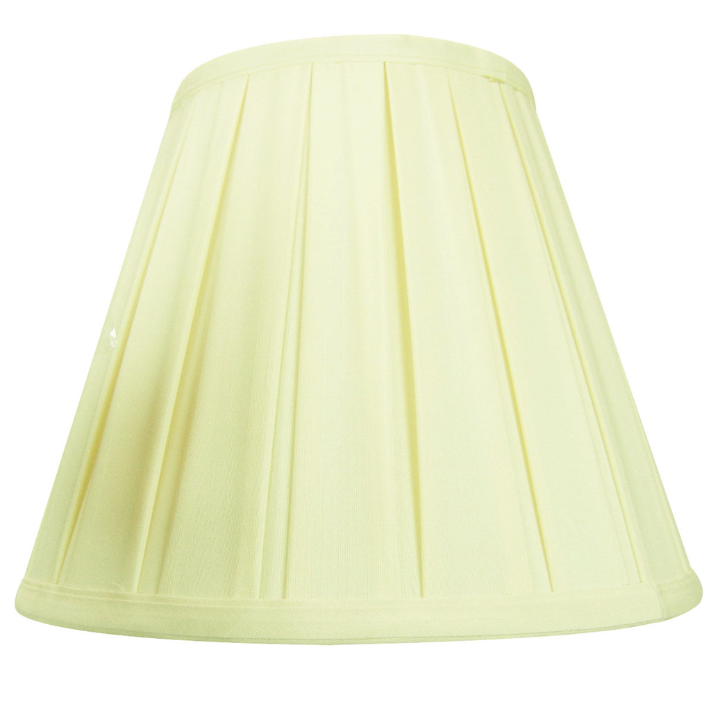 5x10x8 Empire Box Pleat Eggshell Shantung Fabric with White Liner