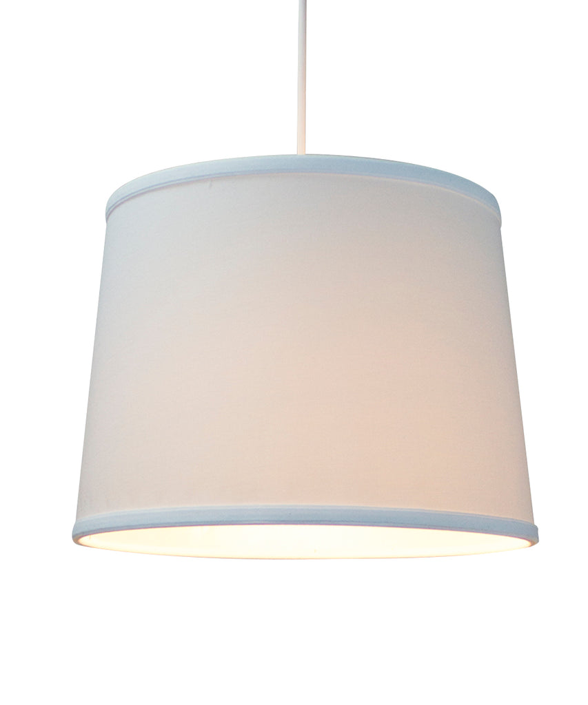 1-Light Plug In Swag Pendant Ceiling Light White Shade