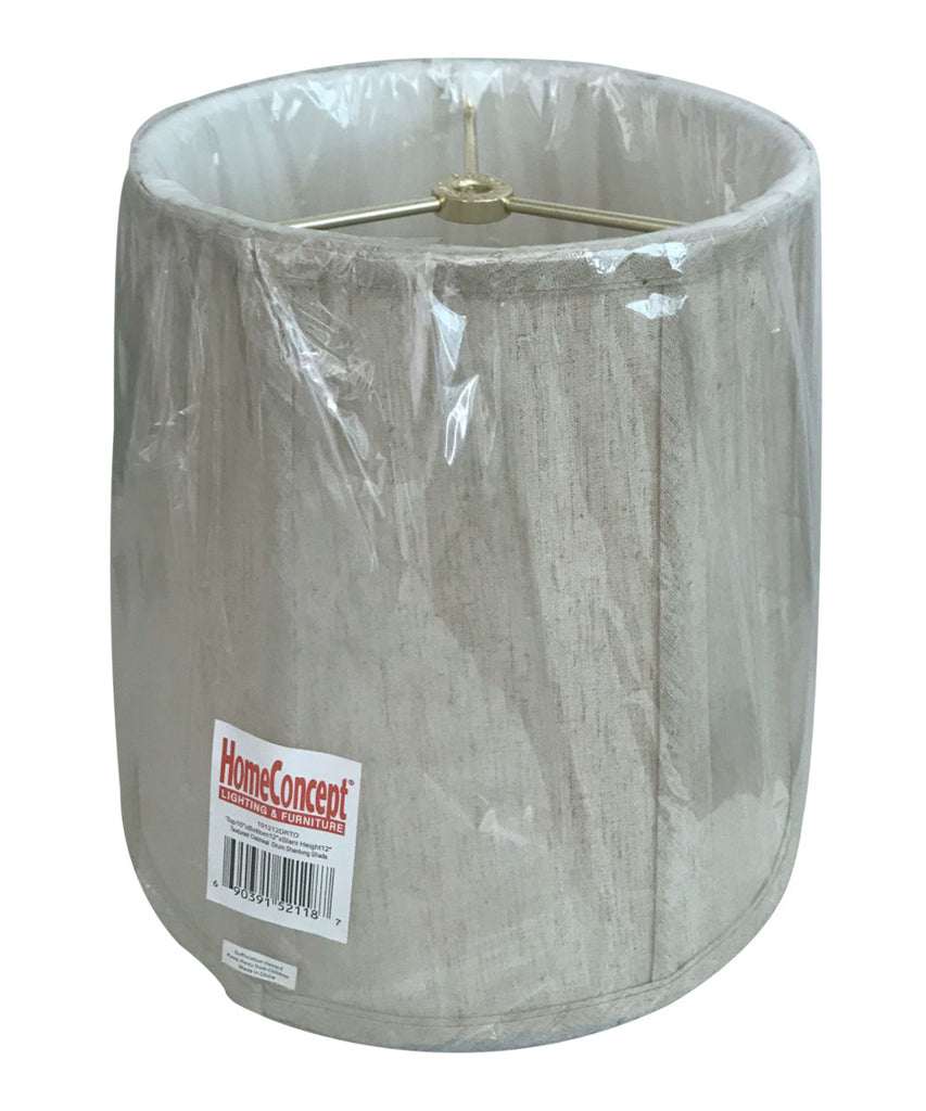 Textured Oatmeal Drum Shantung Shade