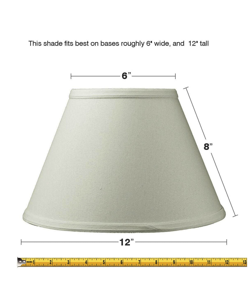 6x12x8 Threaded UNO Downbridge Lampshade Light Oatmeal