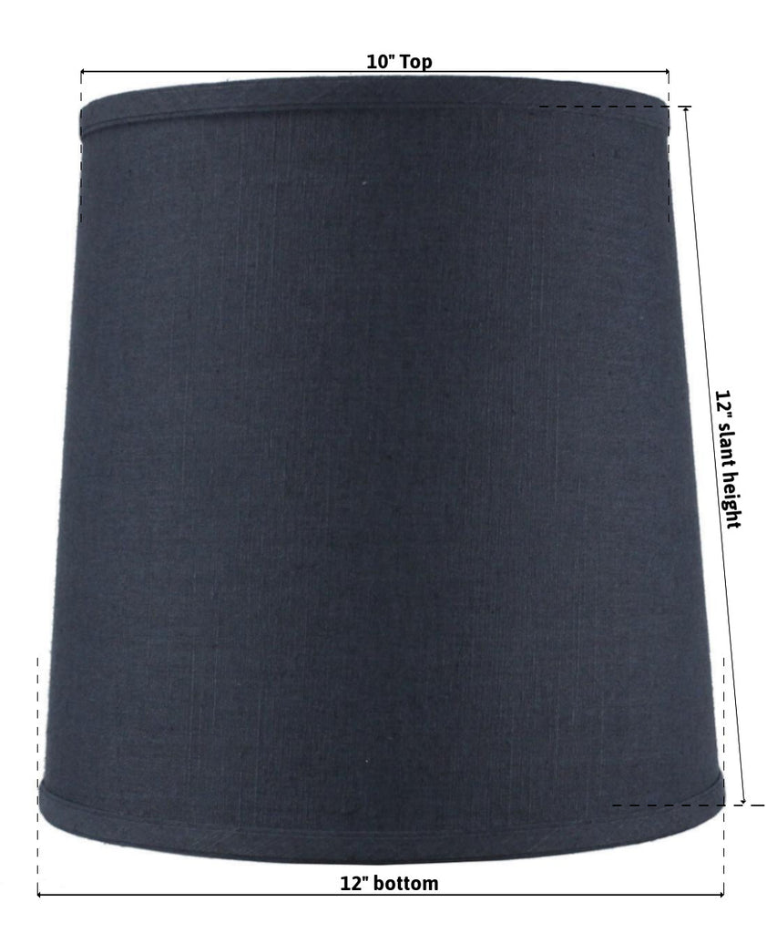 10x12x12 SLIP UNO FITTER Textured Slate Blue Drum Linen Shade