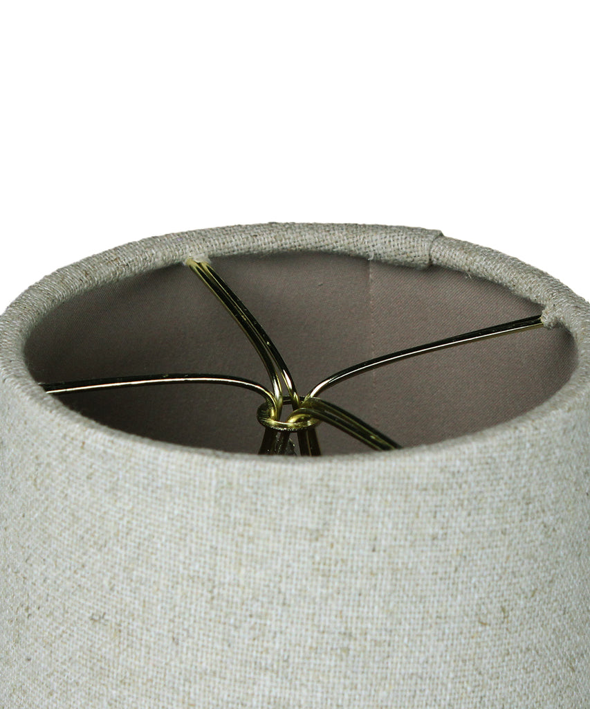 5x6x5 Sand Linen Drum Chandelier Clip-On Lampshade